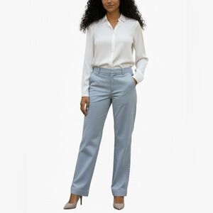 J. Crew Women’s Stella Pants in Shallow Velvet Fabric NWT 4P Slate Blue